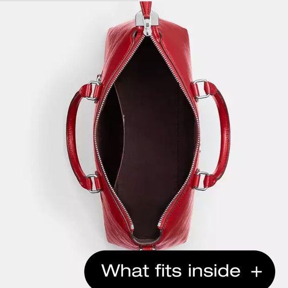 New! New Arrival 2024! Georgia Satchel Bag in Silver/Red ♥️ - Picture 3 of 7